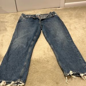 Agolde Riley cropped Jeans (distressed)